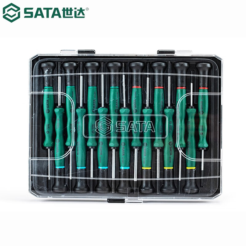 世达(SATA)15件综合微型螺丝批组套09317(单位:套)高清大图