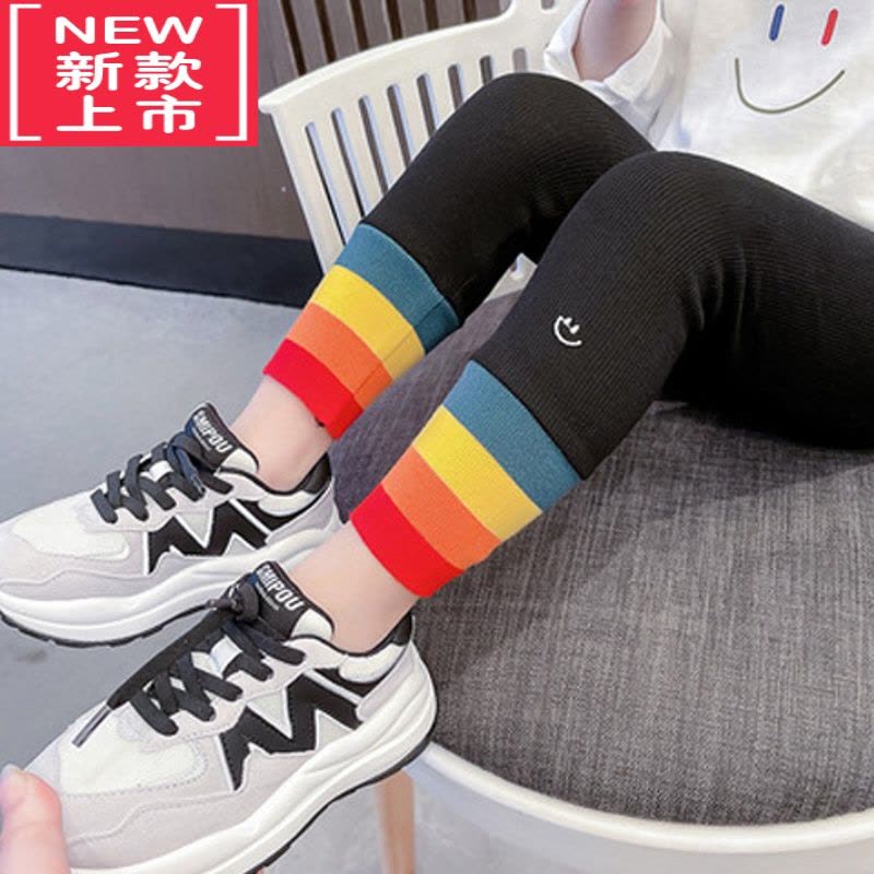 可莉允女童秋装新款宝宝洋气时髦春秋冬外穿百搭加绒加厚保暖长裤保暖裤图片