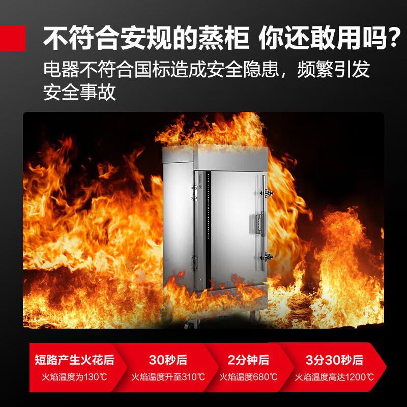 德玛仕蒸饭柜蒸饭车蒸箱商用蒸饭箱食堂学校包子蒸菜防干烧12盘KZ-125定时定温 全无孔[430盘]380V