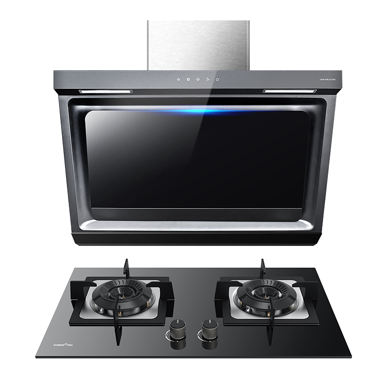 迅达cz1602ds502嵌入式燃气双灶侧吸式油烟机烟灶套装猛火大吸力天然