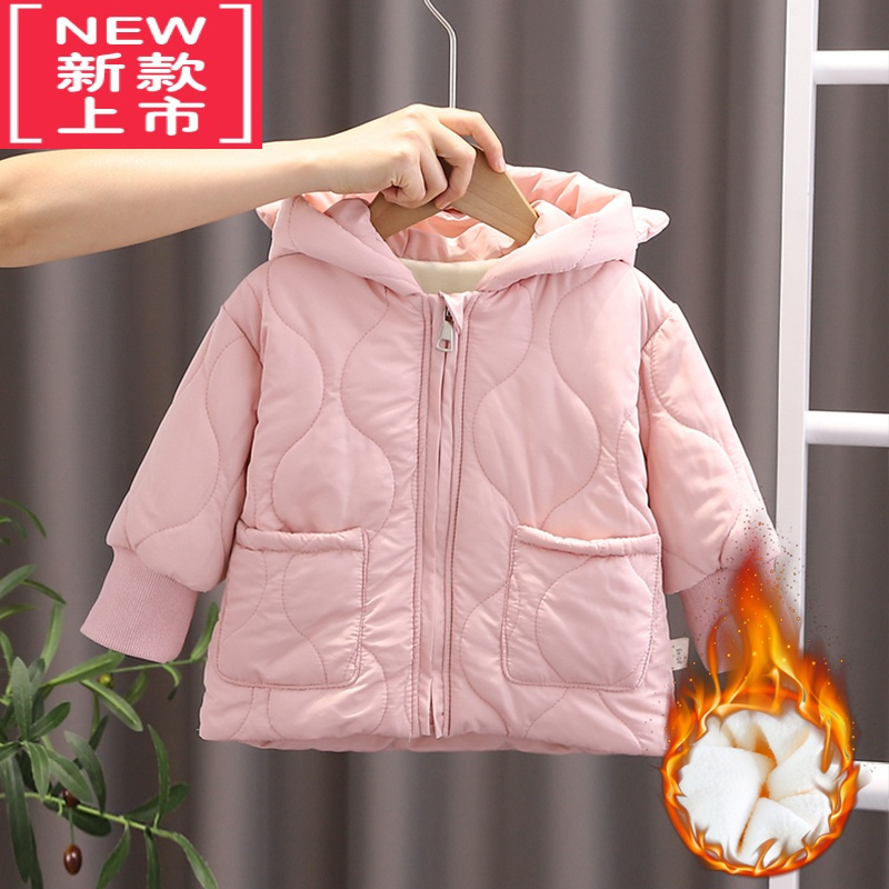可莉允女童棉服冬季加厚加绒2儿童棉衣冬装3婴儿棉袄一岁女宝宝夹棉外套