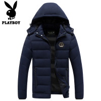 花花公子(PLAYBOY)花花公子羽绒服男短款2018冬季韩版加厚白鸭绒男士羽绒外套男装 抖音