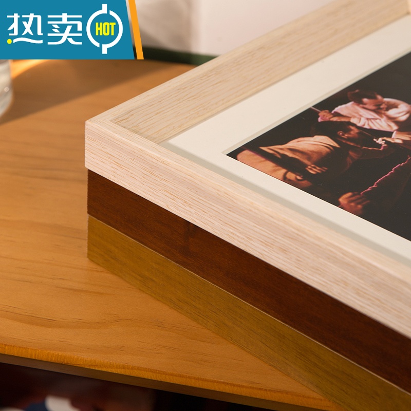 敬平字画正方形实木相框33 50书法宣纸国画装裱画框外框定制任意尺寸 橡木色 27*50cm挂墙高清大图