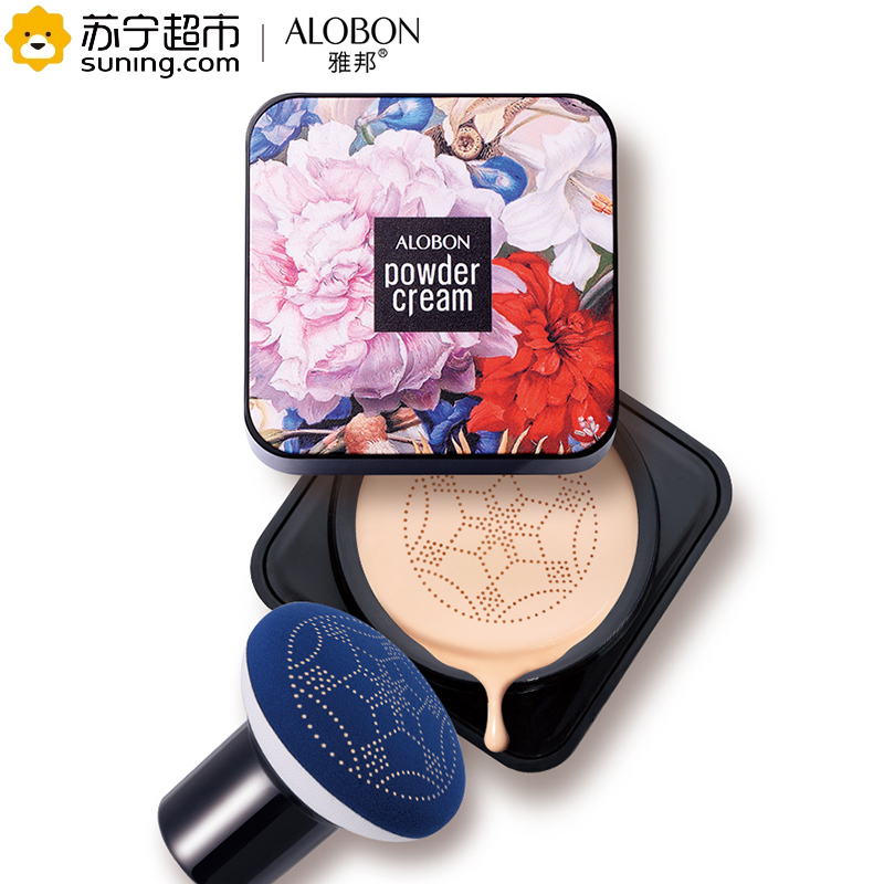 雅邦(ALOBON)小蘑菇弹弹美颜霜16g(气垫CC 定妆遮瑕 提亮肤色 水润裸妆 持久不脱妆)