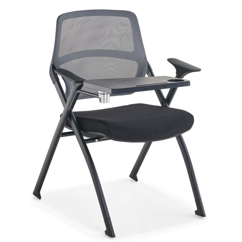慧采云 办公家具优质培训椅带写字板会议椅电脑椅办公椅网布培训椅