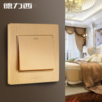 德力西开关插座86型家用墙面墙壁多孔暗装墙式二三插5五孔面板开关