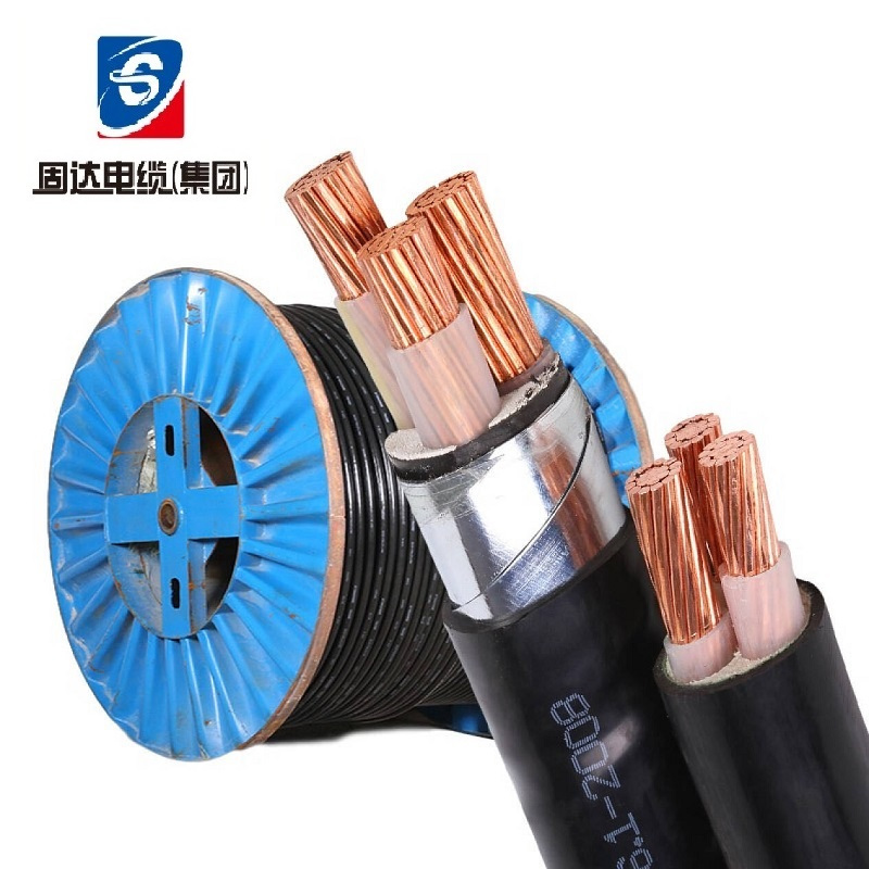 固达电缆 阻燃铜芯铠装电力电缆 ZR-YJV22-10 米高清大图