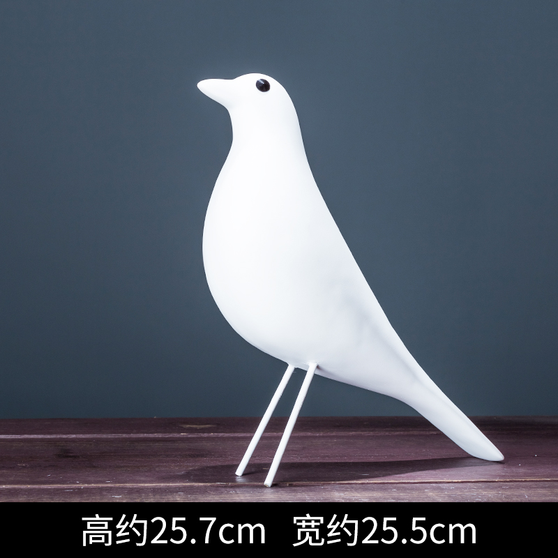 美帮汇北欧摆件现代家居办公室装饰品小鸟摆设软装树脂创意工艺品高清大图