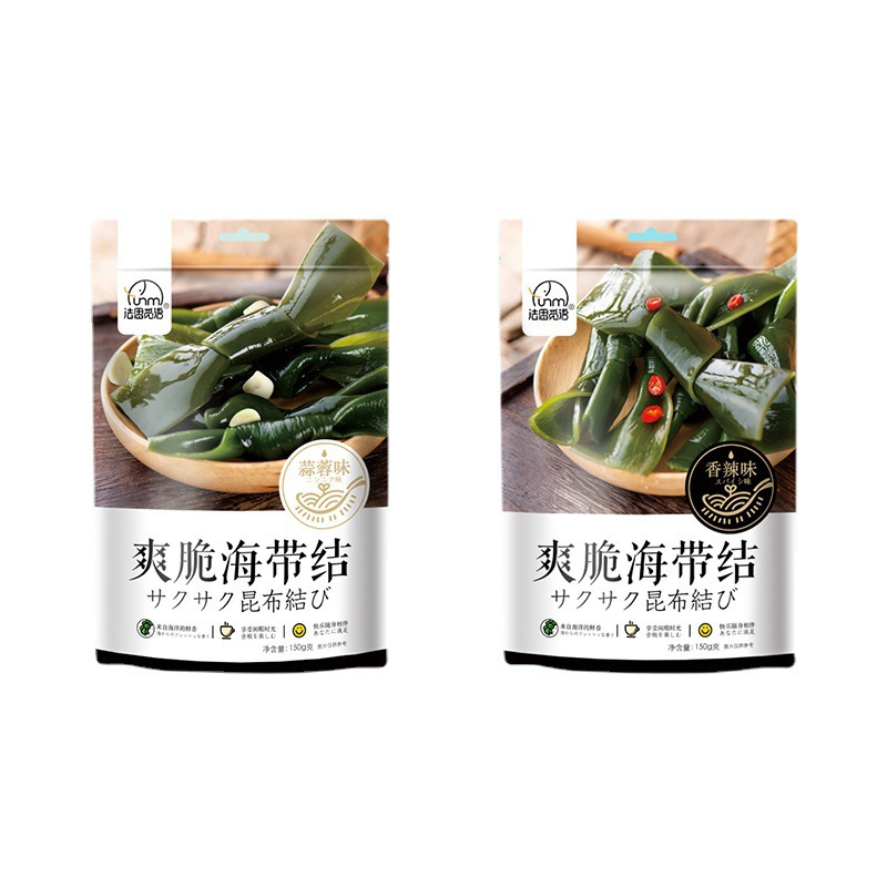 海带结香辣味+蒜香味 2袋 即食香辣蒜香零食小吃海带菜卤味独立小包装办公室休闲零食旗舰店