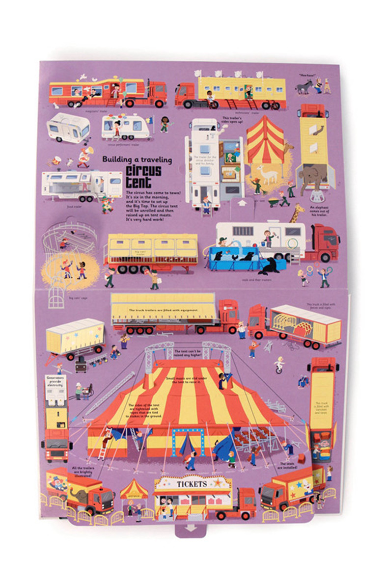 [正版]建筑工地手册进口英文原版The Ultimate Construction Site Book 抽拉翻翻书施工高清大图