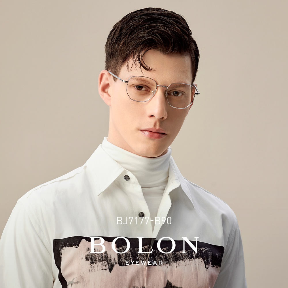 bolon暴龙眼镜2021新品男女款光学镜金属复古近视眼镜架bj7177