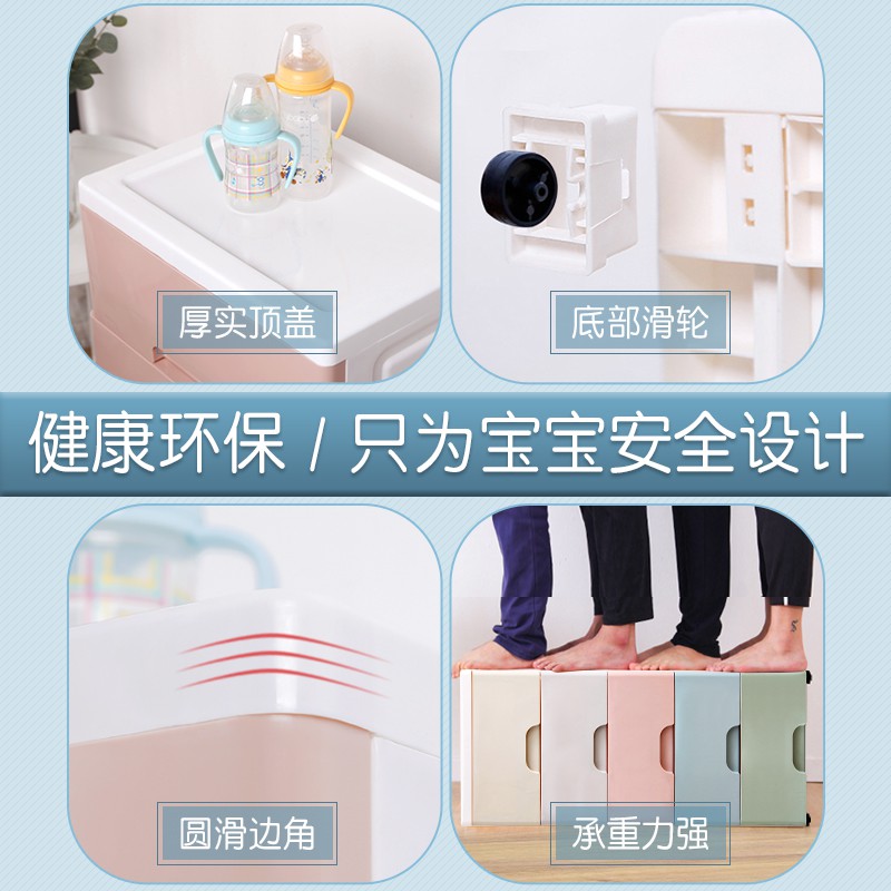 宿舍简易衣橱宝宝衣物整理储物箱抽屉式收纳箱塑料衣柜儿童收纳柜收纳柜 三维工匠高清大图