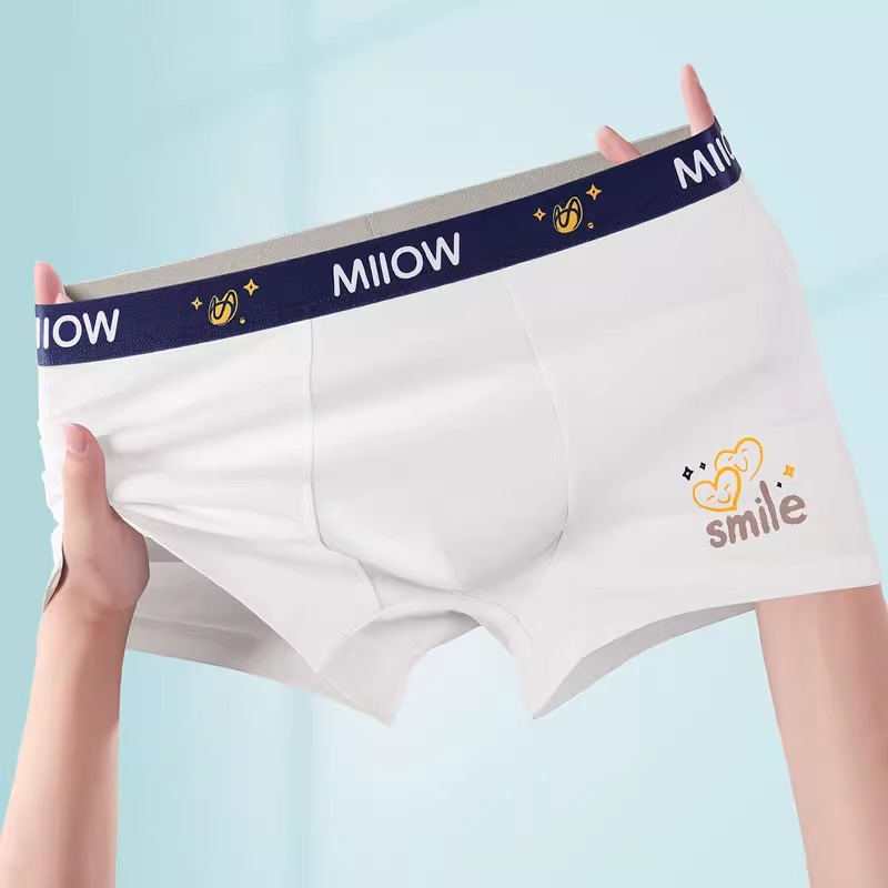 猫人纯棉男士内裤男生抗菌透气四角平角裤头男款运动宽松大码