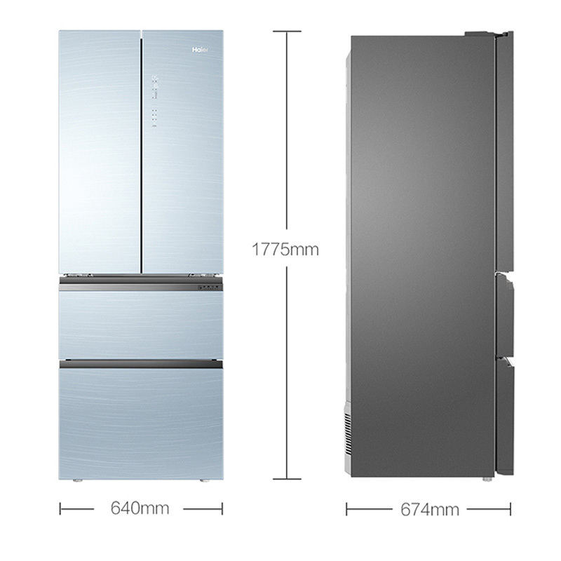 海尔(Haier)332升多门冰箱 彩晶面板母婴空间 一级能效 阻氧干湿分储 家用电冰箱 BCD-332WFCL