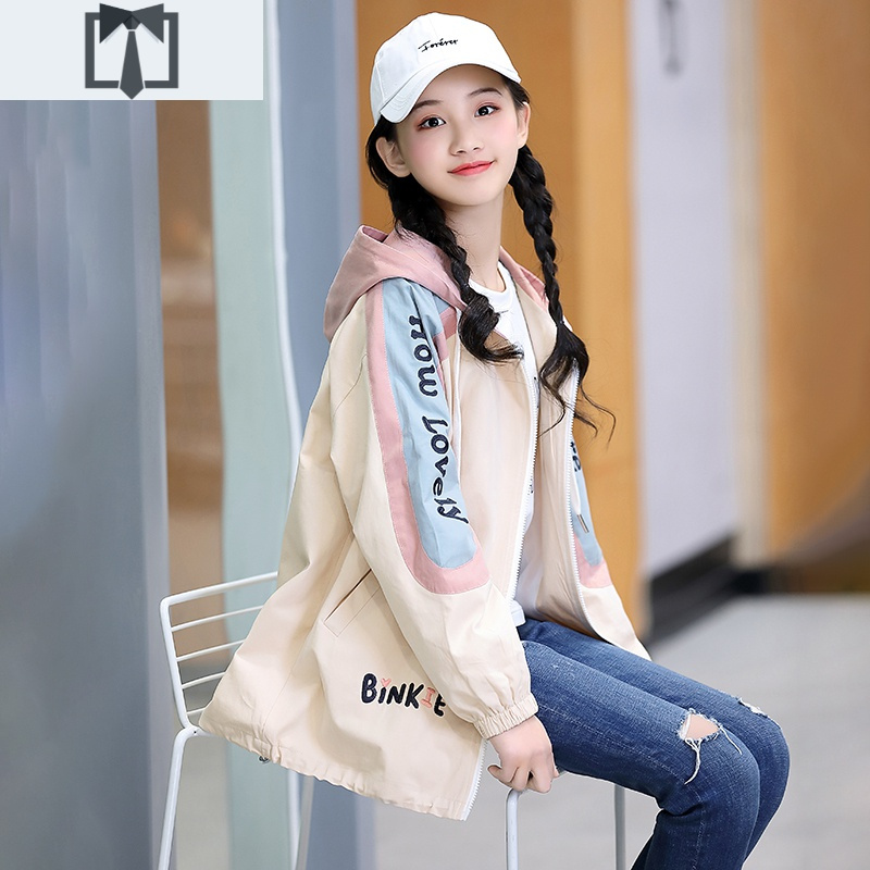 suntek学生风衣女森系中长款初中生外套少女秋装韩版高中生秋季新款