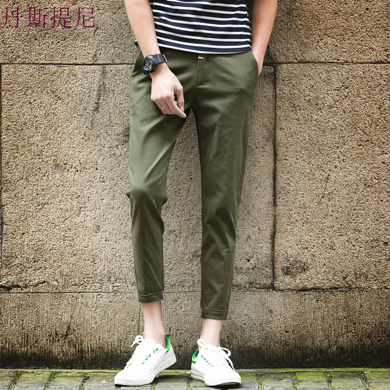 九分裤男韩版修身小脚裤新款夏季休闲裤潮流百搭西裤青少年束脚裤