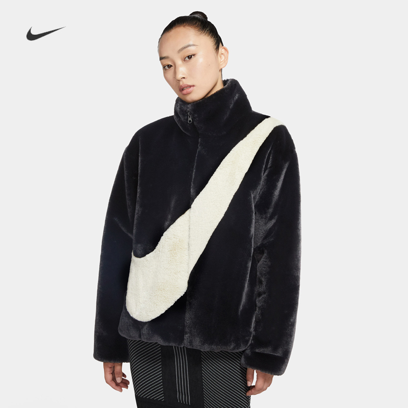 nike耐克女子大钩子swoosh羊羔毛夹克外套cu6559010