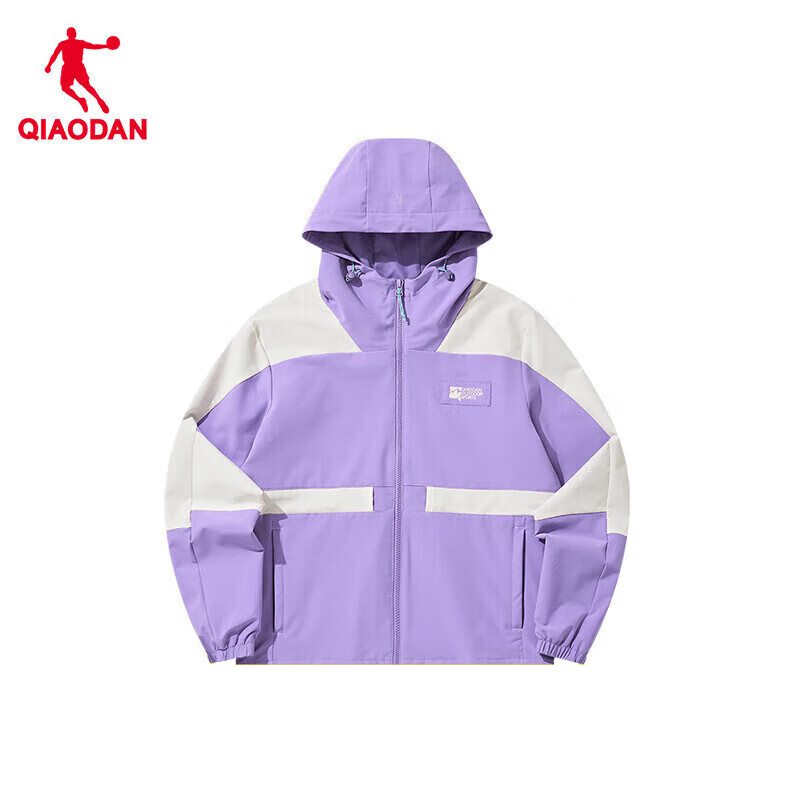 乔丹QIAODAN 外套女风衣夹克卫衣运动裤 紫苏色/奶油白 FFD12232422 外