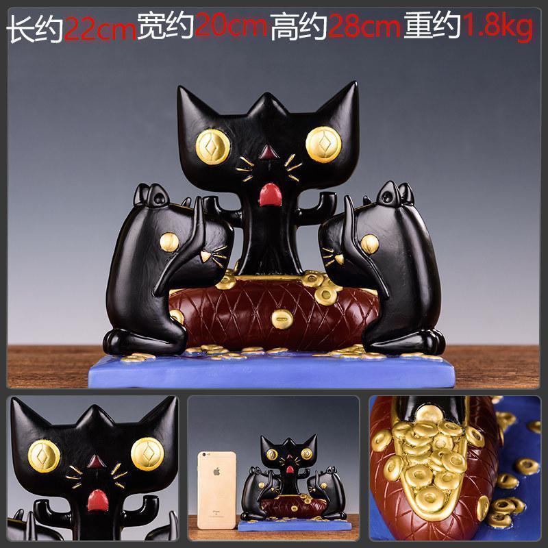 美帮汇猫摆件 铜发财猫金钱猫存钱罐家居创意高清大图