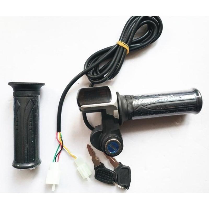 电动滑板车调速转把 带电量显示带电门锁霍尔转把 24V36V48v 24V调速转把