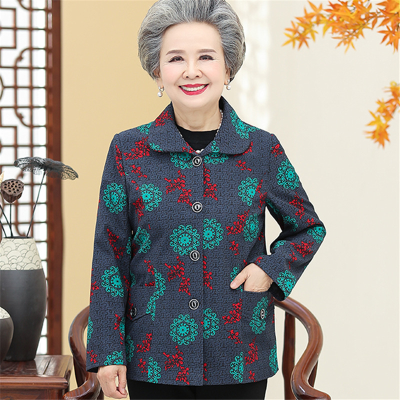奶奶秋装套装中老年人女妈妈春秋外套60-70岁80老人衣服太太秋季