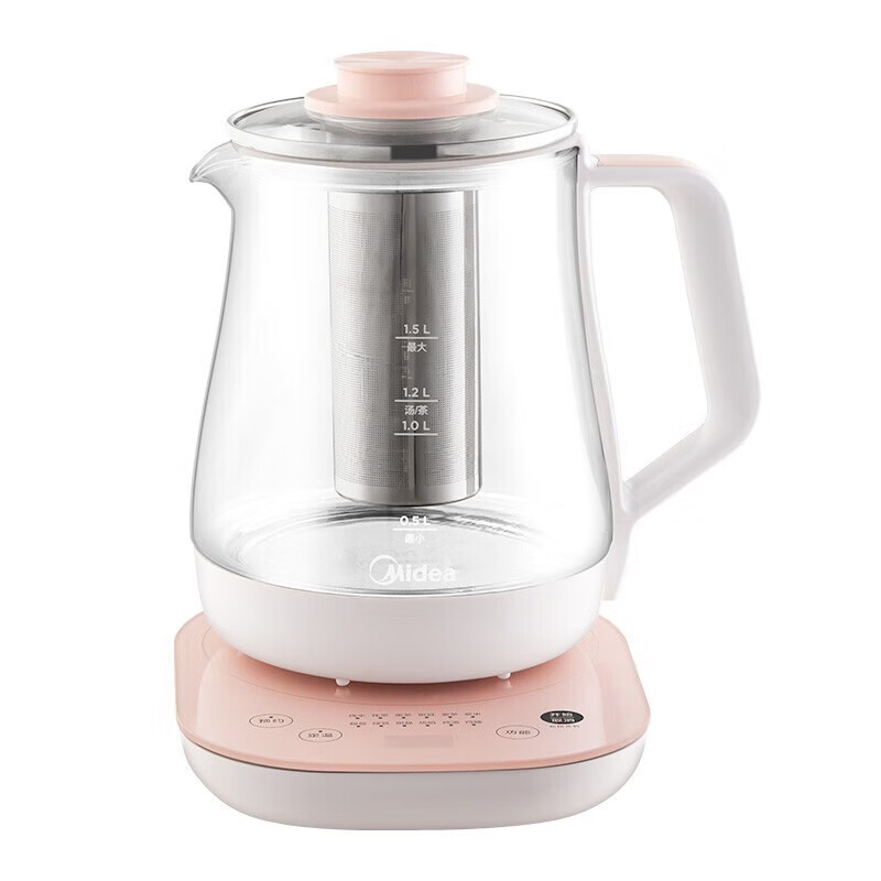 美的(Midea)养生壶家用1.5L容量多功能花茶壶泡茶壶办公室全自动茶壶电水壶烧水壶MK-GE1511高清大图