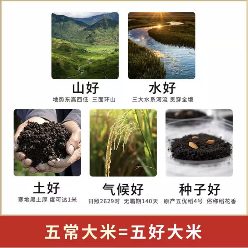 盛优严选 五常大米(原粮稻花香二号)5KG