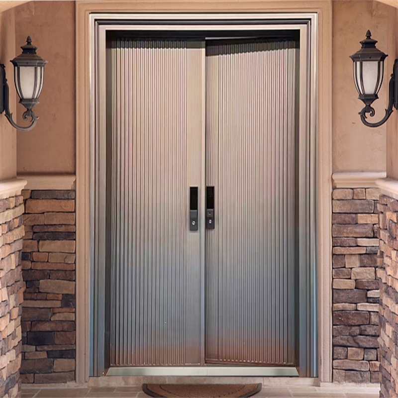 古达定制别墅大门双开门铸铝门进户门盗门家用对开子母门入户门定制