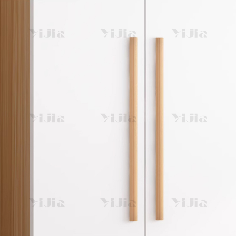 翌嘉 简约木质衣柜四门衣柜衣服收纳柜 浅胡桃白门1400*400*1800mm