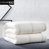 乐幻(LEHUAN)家纺 全棉斜纹有网红线棉花胎新疆棉花被纯棉被芯 棉胎垫被褥 春秋被棉被棉絮冬被纯色绗缝被子