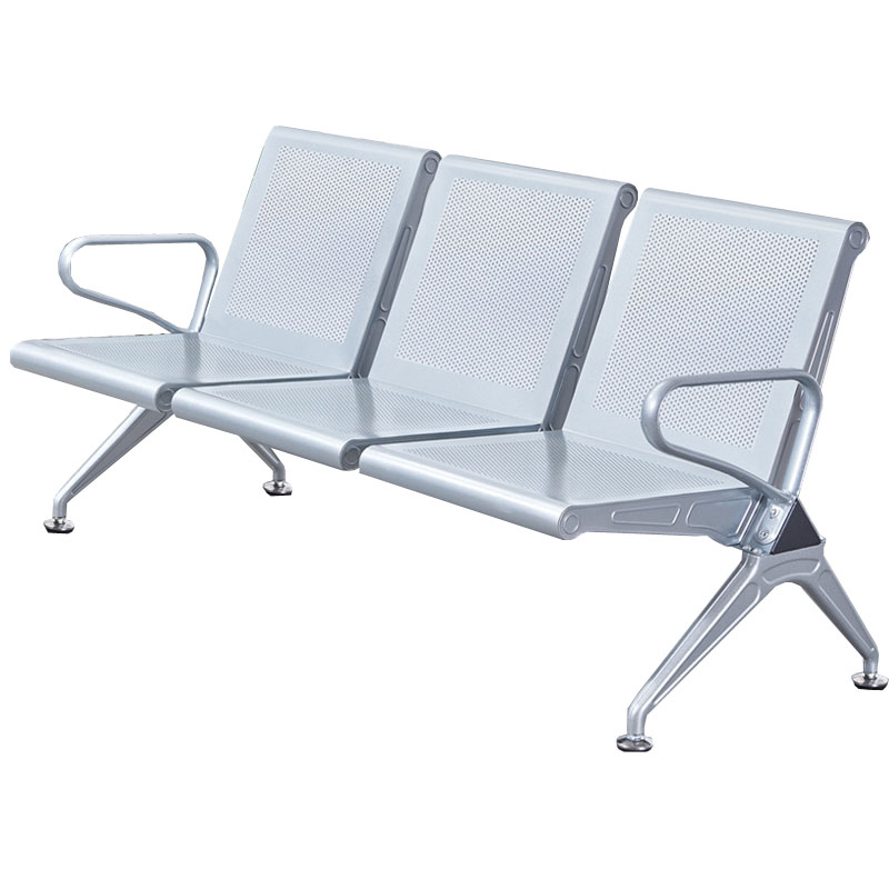 锦北 钢制排椅机场椅加固加厚医院长椅候诊椅连排输液等候椅 A款三人位