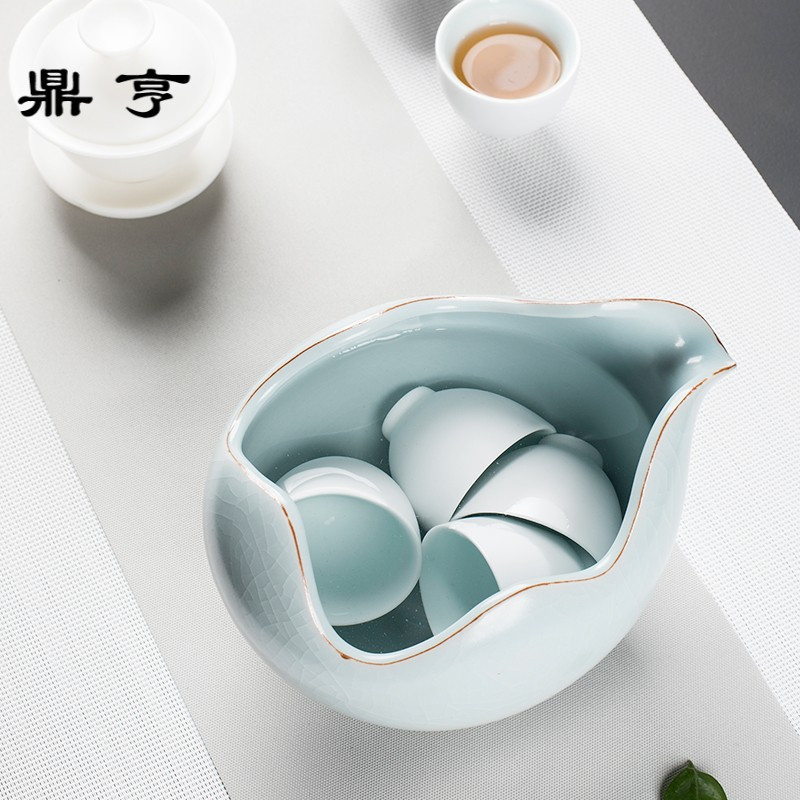 鼎亨陶瓷茶洗大号家用笔洗小水盂龙泉青瓷花盆茶具茶道零配件水洗