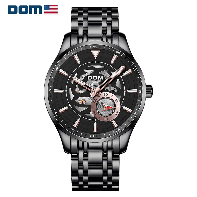 美国dom多姆品牌手表男质感时尚休闲全自动机械手表男士腕表时尚男士