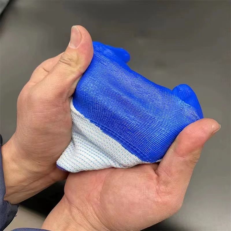 蔚岸丁晴耐磨丁腈耐油防滑浸胶工地工作工业手套干活劳保手套32g/双高清大图