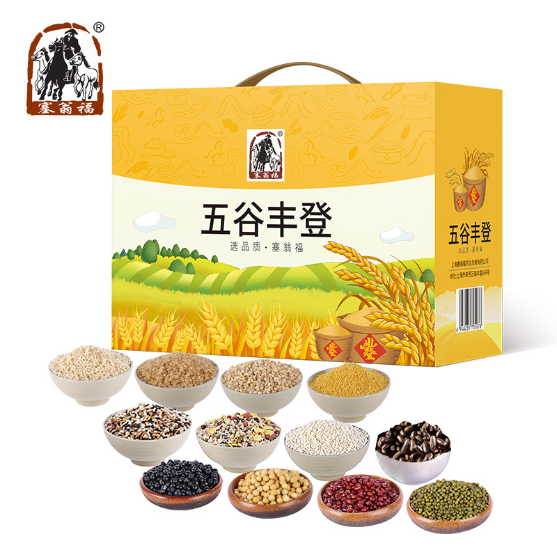 塞翁福五谷丰登组合礼盒4800g粗粮送亲人员工定制大礼包送礼佳品