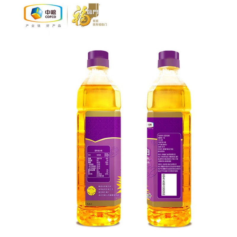 福临门压榨一级葵花籽油 900ml 充氮保鲜高清大图