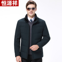 ✅恒源祥男士羽绒服冬装中年爸爸装加厚保暖羽绒服男装外套