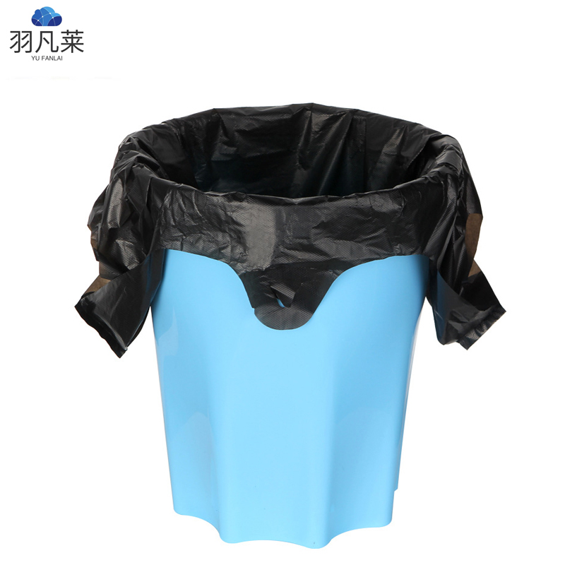 手提背心式黑色一次性加厚垃圾袋 宽36*55cm 个高清大图