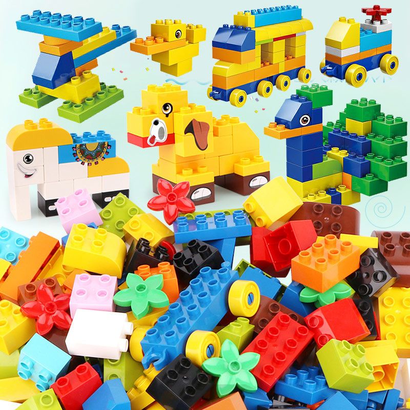 儿童大颗粒兼容乐高积木轨滑道乐高拼装力积木桌子玩具男女孩
