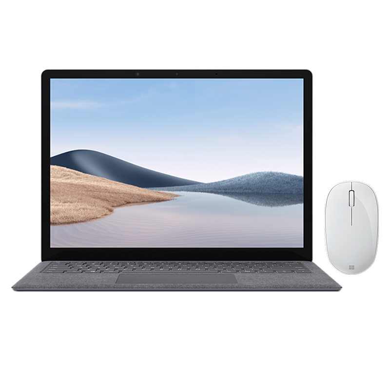 [配原装鼠标]微软(Microsoft)Surface Laptop4 锐龙R5 8G 256G AMD Radeon™ 显卡 13.5英寸2.2K 亮铂金 轻薄本 笔记本电脑