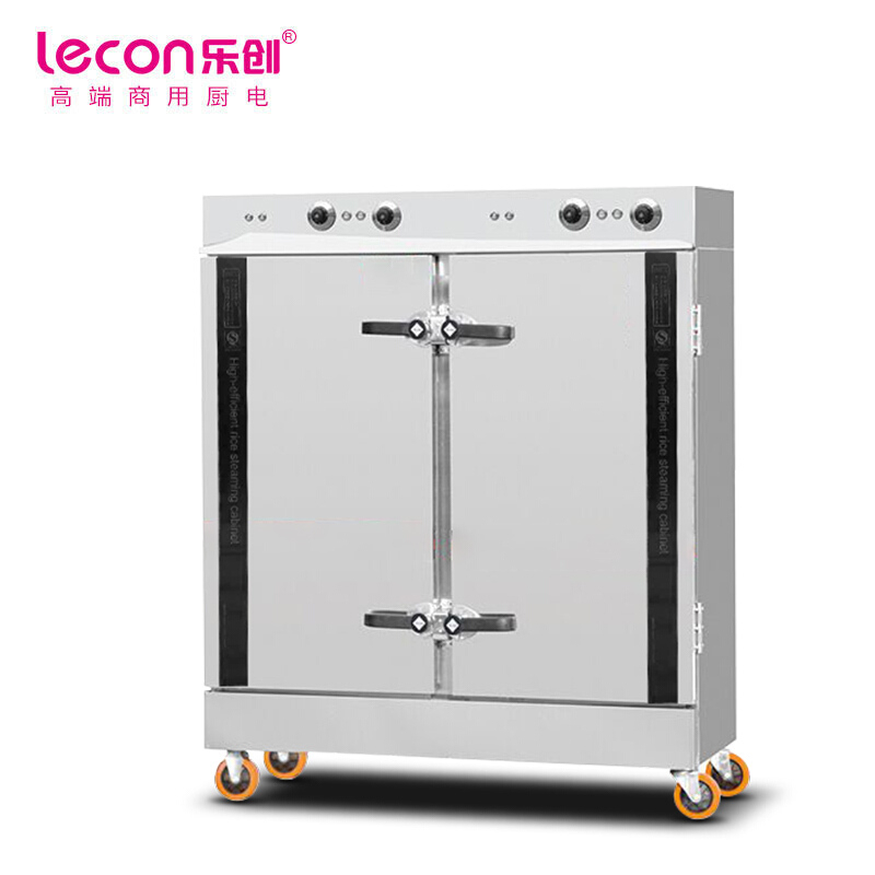 乐创(lecon) LC-J-ZC24商用蒸饭柜 24盘普通机械款大型蒸饭车 单台装