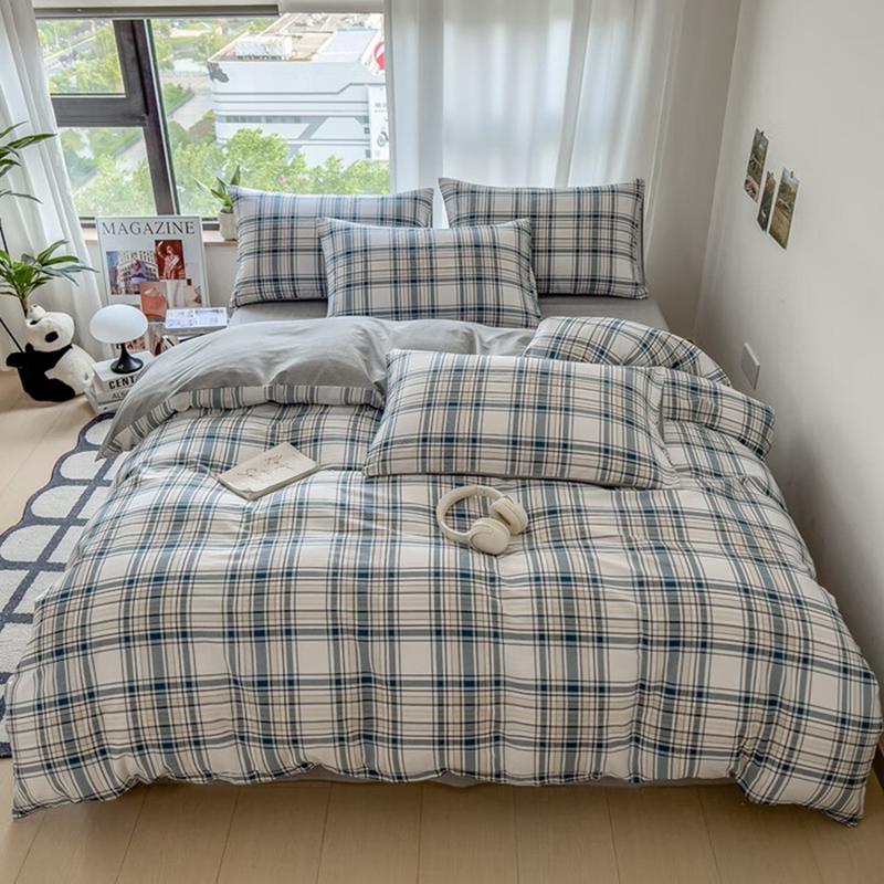 無印良品优选生态全棉四件套MJ-TJ7129被套:200*230床品四件套床上用品2.9kg