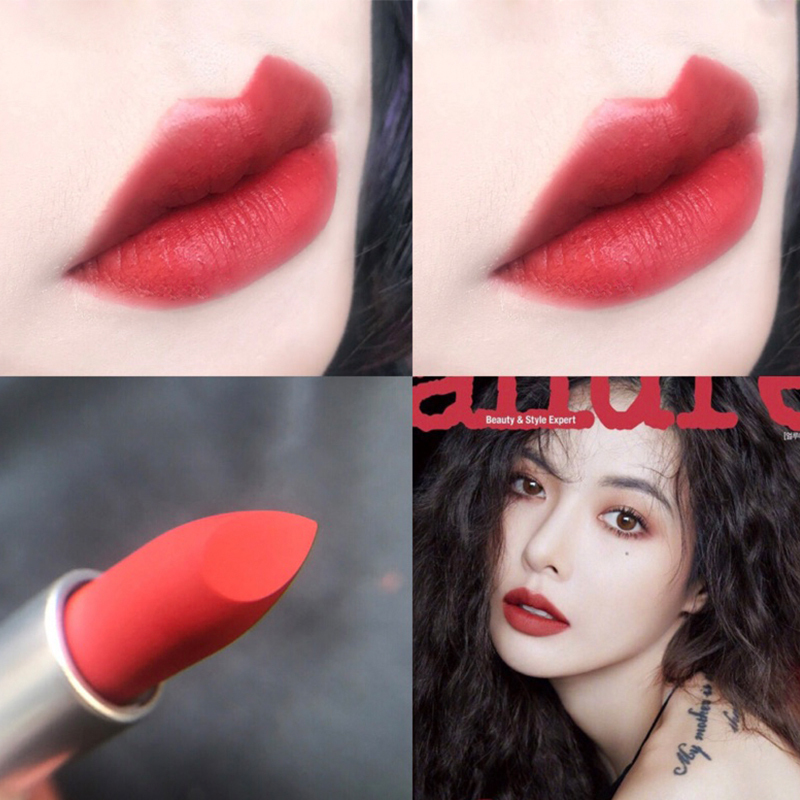 MAC316魅可口红chili小辣椒Lisa色泫雅色devoted to chili 316#泫雅色高清大图