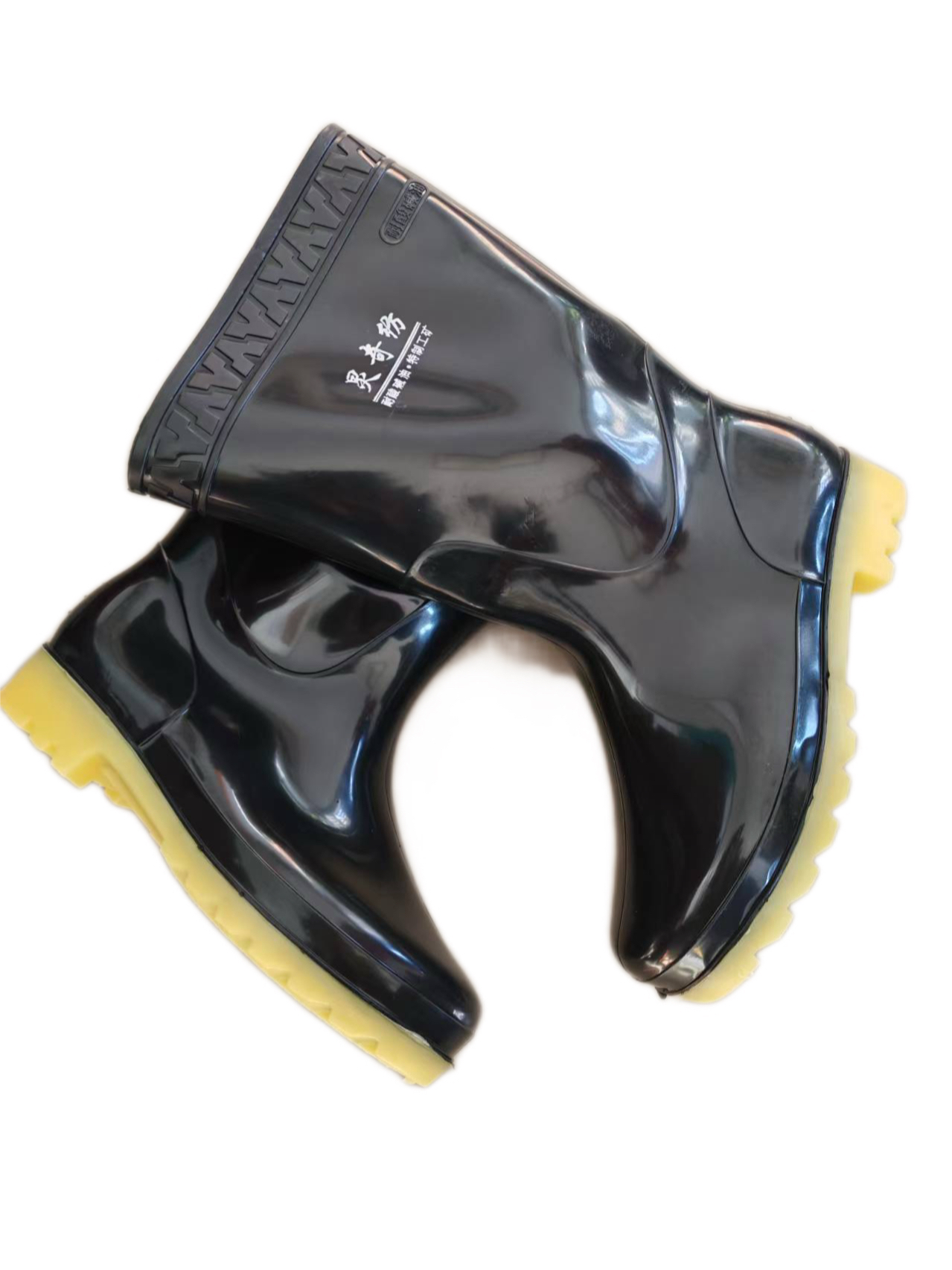 炅奇纺 防水耐油耐酸碱高筒雨靴 高筒橡胶 双高清大图