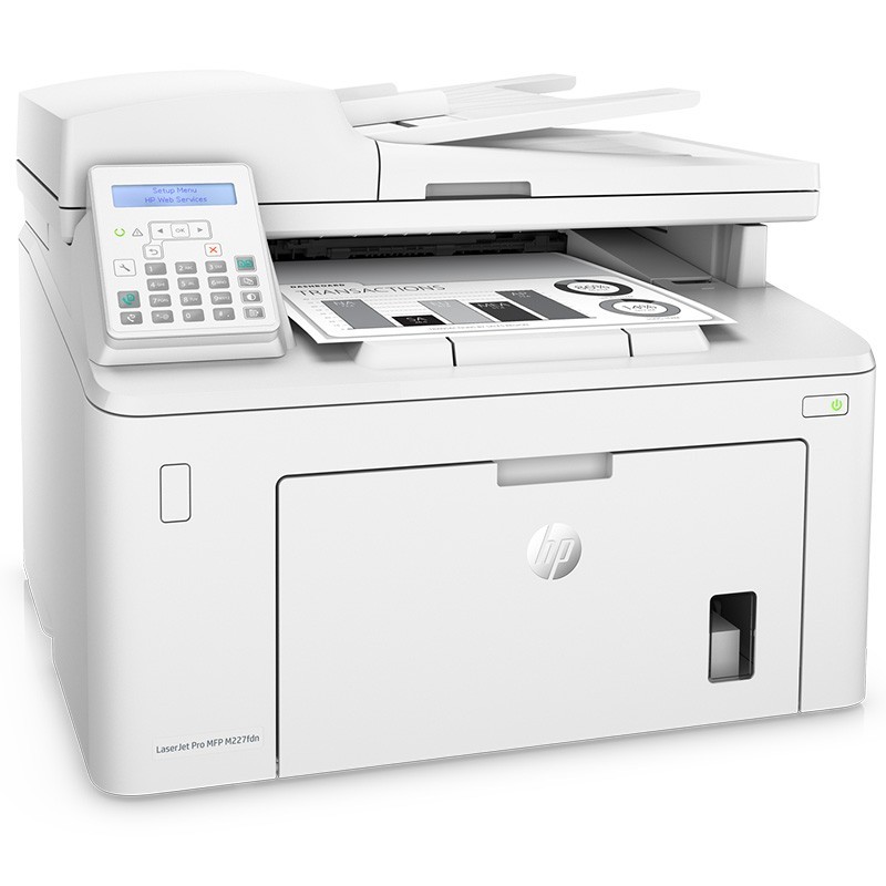 惠普HP LaserJet Pro MFP M227fdn A4黑白激光打印机一体机自动双面高速办公 打印复印扫描传真高清大图