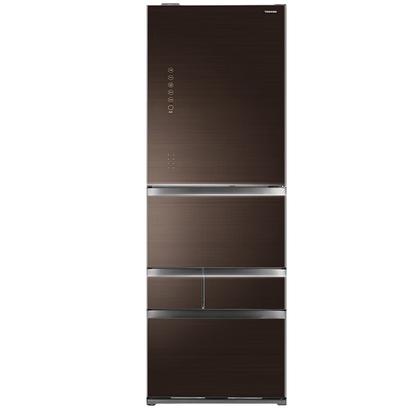东芝 GR-RM533WE-PG1A2 日式多门五门大容量一级能效无霜薄嵌入自动制冰家用高端电冰 双系统兰芷棕