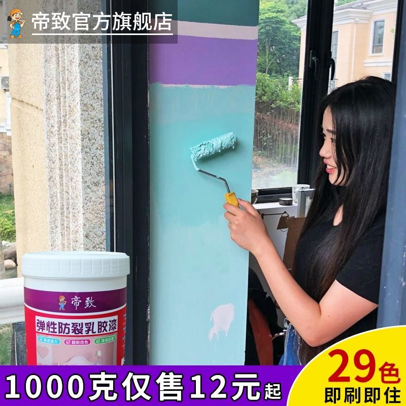 纯白[防裂净味型] 500g 乳胶漆油漆室内家用彩色墙面粉刷墙漆无味白色内墙漆自刷环保涂料