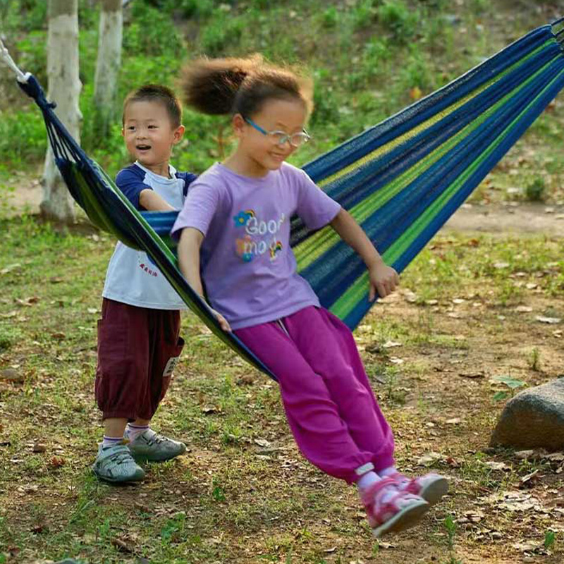 尚烤佳吊床双人双绳穿扣设计承重均匀加厚帆布抗撕裂懒阳系列LS-676高清大图