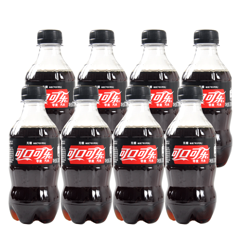 零度可口可乐300ML*6瓶无糖饮料小瓶装夏季饮料碳酸饮品