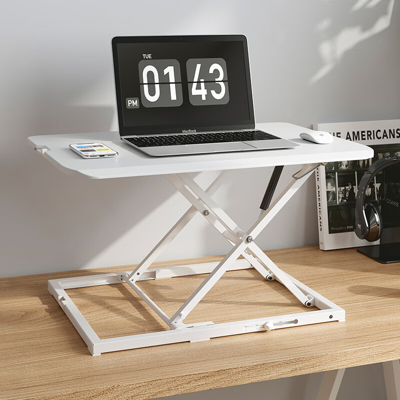 乐歌升降电脑桌升降台站立办公电脑桌可折叠桌坐站交替 MN3雅白